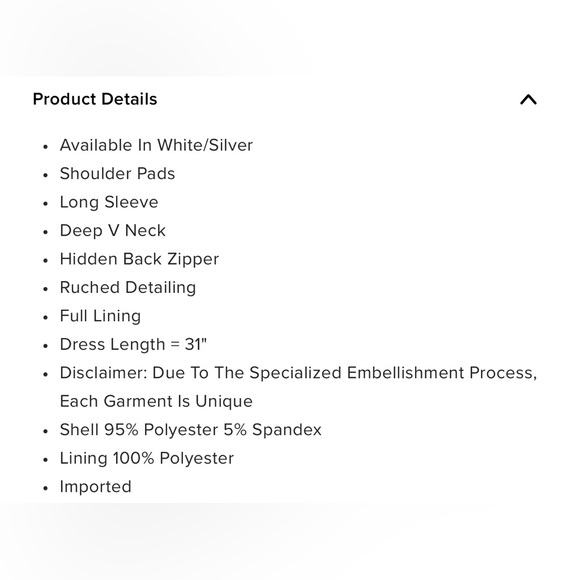 Fashion Nova Center Stage Sequin Mini Dress - White/Silver - Large - Never Worn - Picture 6 of 10